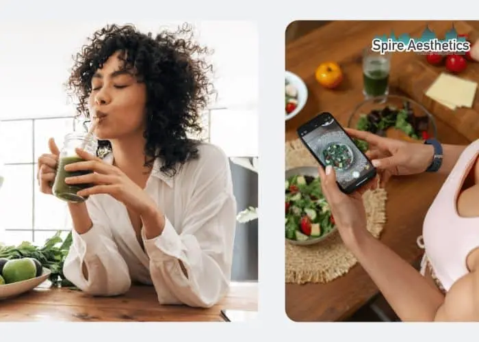 Image of woman looking into her diet and fat freezing Leigh on Sea to improve her health