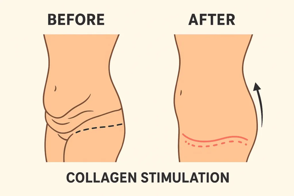 Before and after results for sagging skin after weight loss injections Leigh on Sea